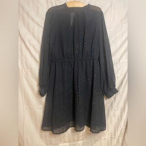 Modcloth sheer black sparkle dress, XL